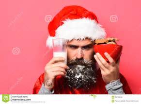 Hipster Santa Claus Stock Foto Image Of Snor Kostuum 80753972