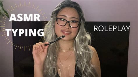 Asmr Office Roleplay Typing And Paper Work With Gentle Whispering