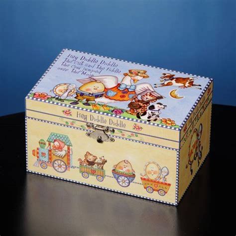 75 Animated Musical Hey Diddle Diddle Nursery Rhyme Jewelry Box By