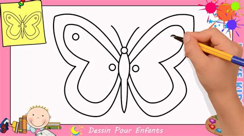 Impressionnant dessin tres facile a faire. comment dessiner 1 papillo - Les dessins et coloriage