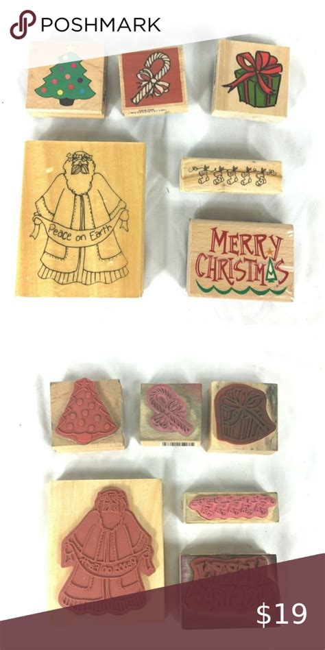 Christmas Rubber Stamps Lot Of Presents Candy Christmas Presents Merry Christmas