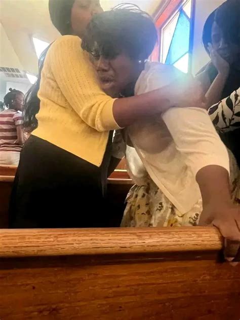 Drama Inside Church As Mom Cries Helplessly As Son Caught Watching Leaked Sex Tape