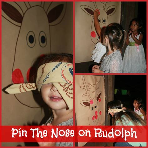Pin The Nose On Rudolph Christmas Party Game Livin The Mommy Life