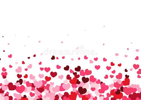 Decorative Valentines Day Background With Pink Hearts Stock Vector