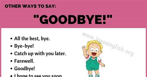 Cool Ways To Say Goodbye In English With Useful Examples Love English