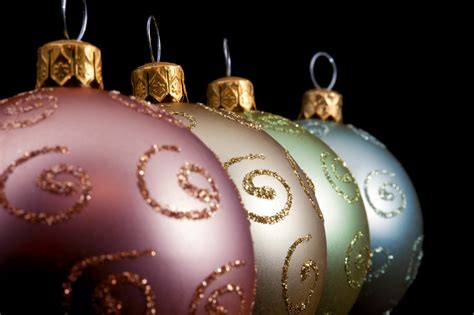 Photo of Row of decorative Christmas baubles | Free christmas images