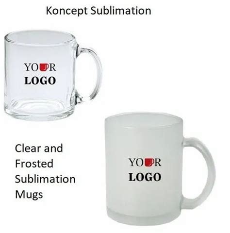 Glass Sublimation Frosted And Clear Mugs 11 Oz For Ting Capacity 330 Ml At Rs 70 Piece In