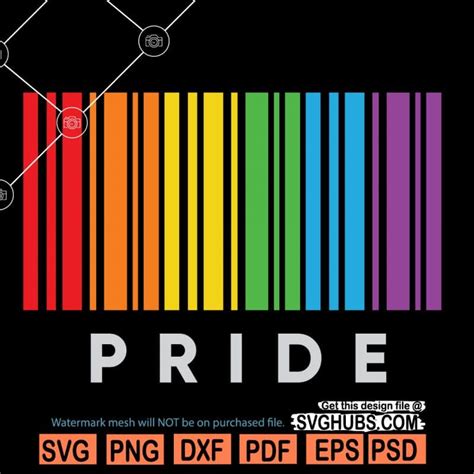 Gay Pride Barcode Svg Rainbow Pride Barcode Svg Lgbtq Pride Barcode