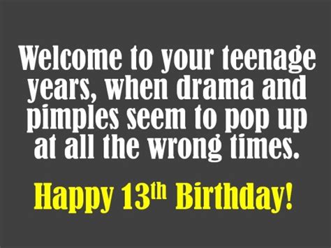 Funny Birthday Quotes For 13 Year Olds Quotesgram