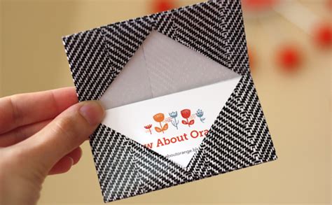 How To Make An Origami Business Card Holder Diy Business Cards