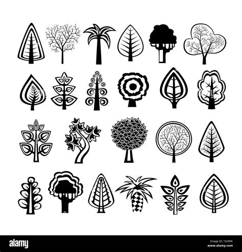 Silhouettes Of The Forest Stock Vector Images Alamy