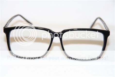 nerd mens dork clear lens glasses geek square round frame super black 51 ebay