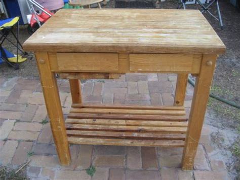 Arrange the children in teams of up to 6 members opposite a table mat. Classic Country Kitchen Island Work Table - Butcher Block ...