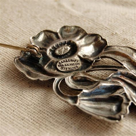 Danecraft Sterling Flower Brooch Pin Vintage 1940s Etsy Australia