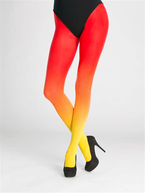 Yellow Red Ombre Tights Virivee Tights Unique Tights Designed And Made In Europe