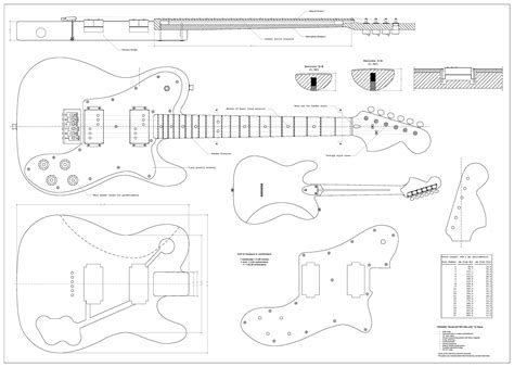 Fender Telecaster Guitar Plans To Make This Download Now Etsy
