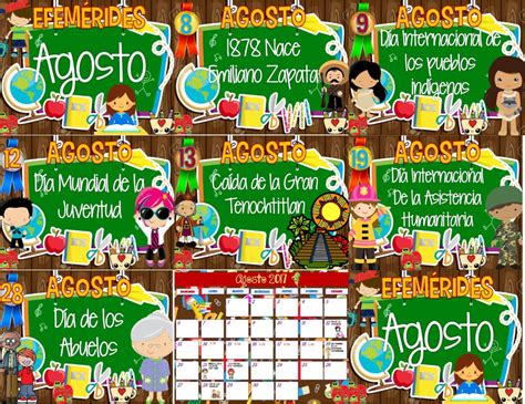 Orientaciones sobre el proceso evaluativo. Fabulosos diseños de las efemérides del mes de agosto ...