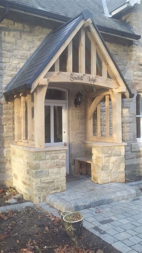 A canopy porch will transform the look of your home's frontage. Oak Porch, Doorway, Wooden porch, CANOPY, Entrance, Self ...
