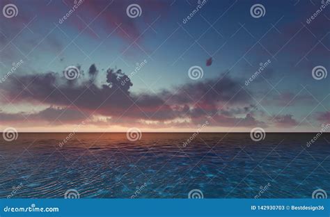 Beautiful Vacantion Seascape With Scenic Ocean Waves Stock Image