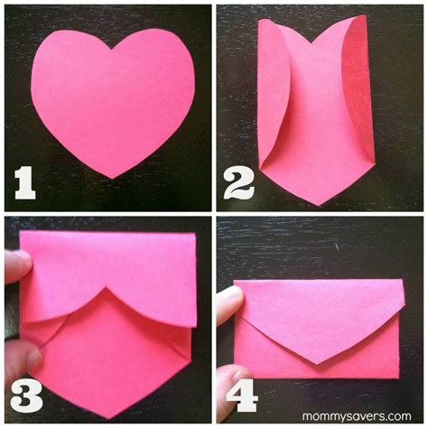 Diy Heart Envelope Card Step By Step