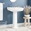 Amberley Porcelain Pedestal Sink  White Bathroom