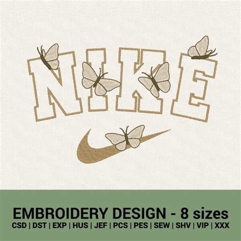 Nike Butterflies Logo Machine Embroidery Design Files Download