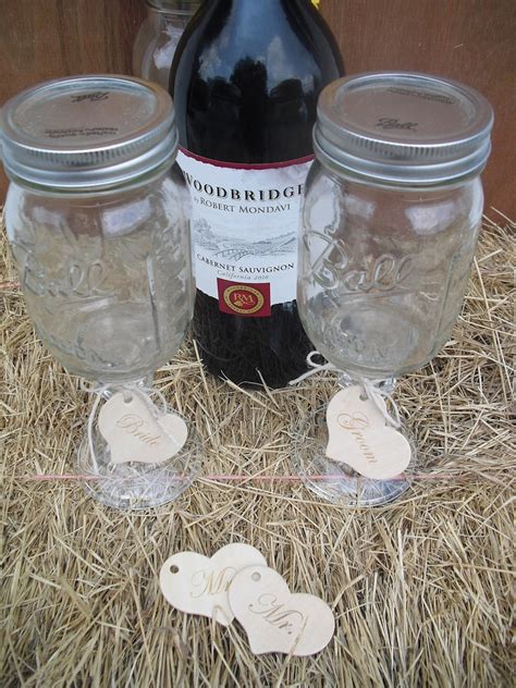 Redneck Wine Glasses Set Of Ball Mason Jars For Bride And Etsy