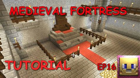 Minecraft Medieval Fortress Tutorial Ep16throne Room Youtube