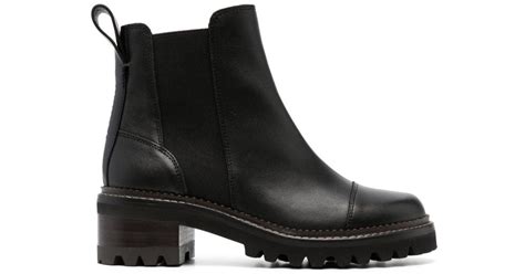 See By Chloé Mallory 60mm Leather Chelsea Boots In Black Lyst