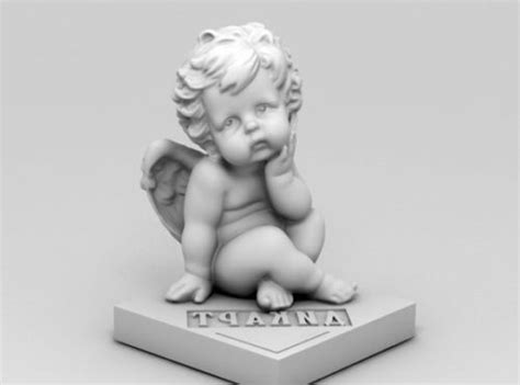 Character Cherub Angel Figurine 3d Model Obj 123free3dmodels