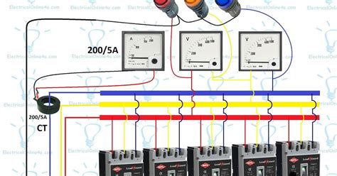 For the upper wire, it shows that there is a wire that comes from page 200 section 1. 3 Phase Panel Board Wiring Diagram - Distribution Board - Electricalonline4u