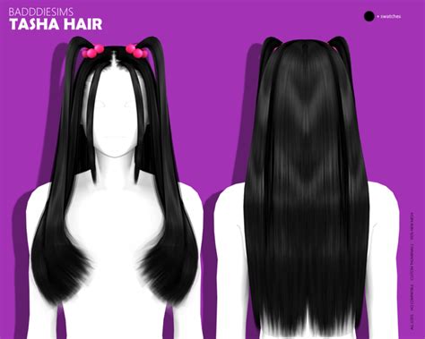 Tasha Hair Accessory Badddiesims On Patreon In 2021 Sims Hair
