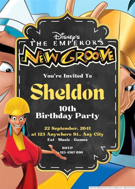 The Emperor’s New Groove Birthday Invitation Download Hundreds Free