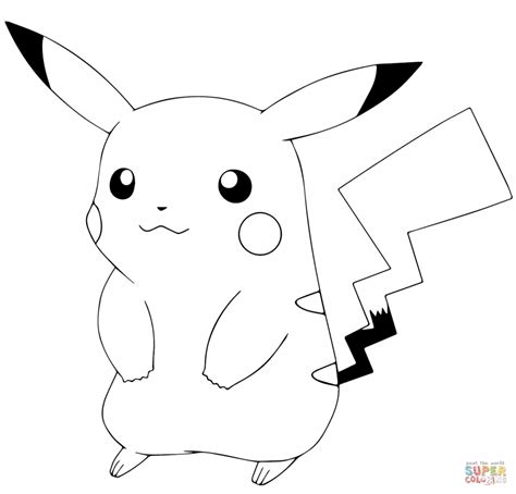 Pikachu Pokemon Coloring Pages Pdf Draw 411