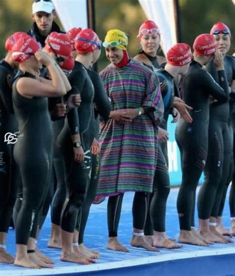 حضور زن ایرانی در مسابقات شنای لندن با مایو مانتو Gooya News