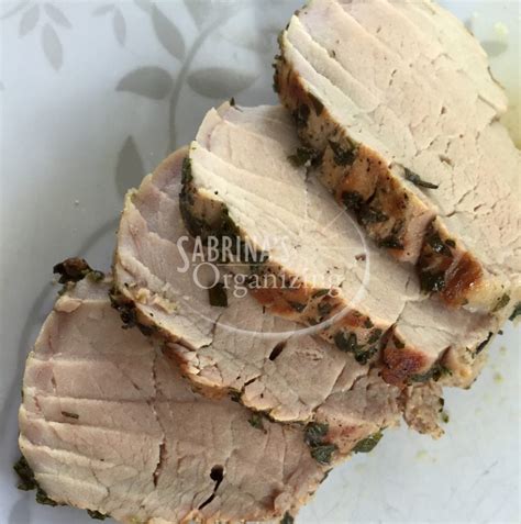 It should be about medium. Grilled Herbed Pork Tenderloin Recipe |Sabrina's Organizing