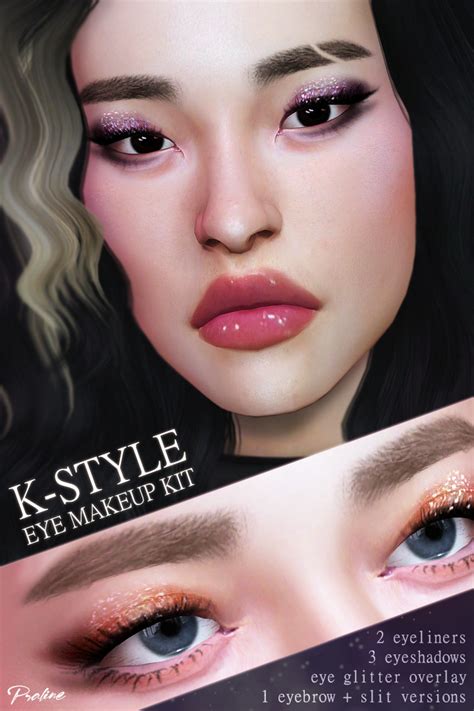 K Style Eye Makeup Kit From Praline Sims • Sims 4 Downloads