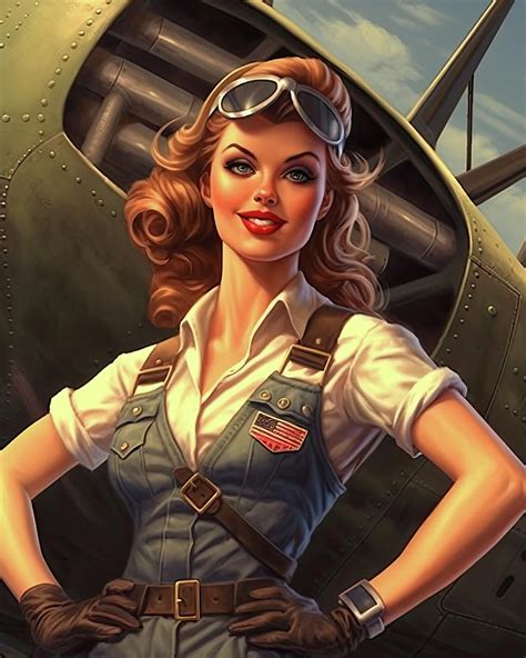 Beautiful Pin Up Girl 1940s N3005 Fantastic Military And Naval Scenes
