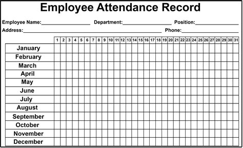 It sounds odd but by trying and imagine experiencing your work day time with no calendar available to you then you could start off to. Monthly Employee Attendance 2020 | Calendar Template Printable