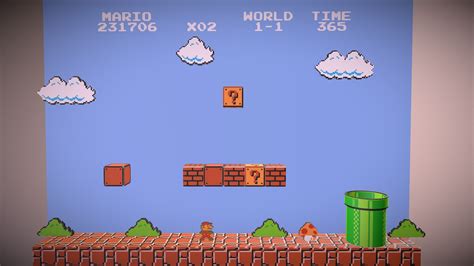 Super Mario Bros 3d 8 Bits Download Free 3d Model By Kris Machado