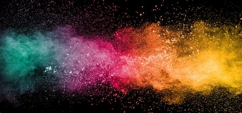 Colorful Background Of Pastel Powder Explosionrainbow Color Dust