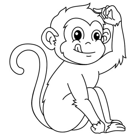 Monkey Line Drawing Images Free Download On Freepik