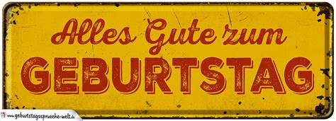 Es gibt eine vielzahl an vorgefertigten glückwunschkarten in. Gelbes rustikales Schild zum Geburtstag ...