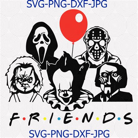 Download Friends Horror Movie Creepy Halloween Horror Team SVG PNG EPS Cameo Silhouette Cutting File ...