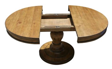 Westport Round Reclaimed Wood Extension Pedestal Table  