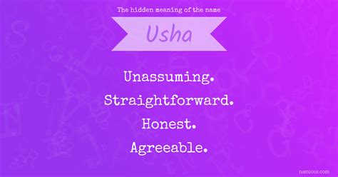 The Hidden Meaning Of The Name Usha Namious