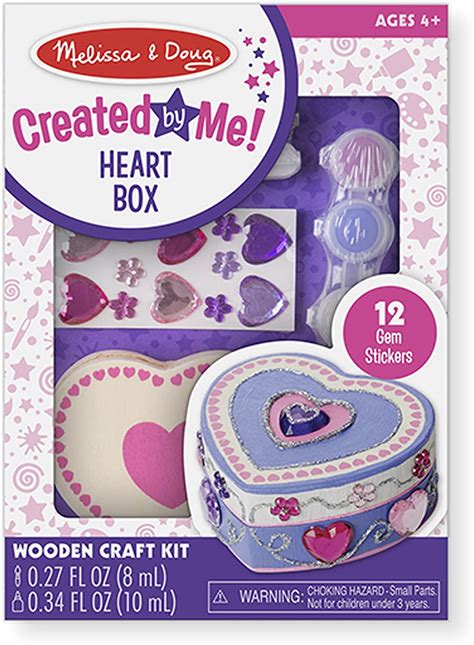 Amazon Melissa And Doug Decorate Your Own Box Craft Kit Heart Only 499