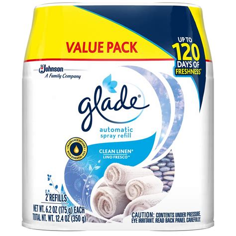 Customize your home air freshening experience with glade. Glade 6.2 oz. Clean Linen Automatic Air Freshener Spray ...