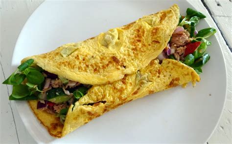 Tonijn omelet wrap