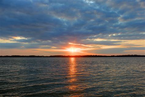 Sunset Over Waubesa In Madison Wisconsin Image Free Stock Photo